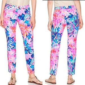 Lilly Pulitzer 29" Kelly Ankle Knit Pant in Off Tropic - EUC